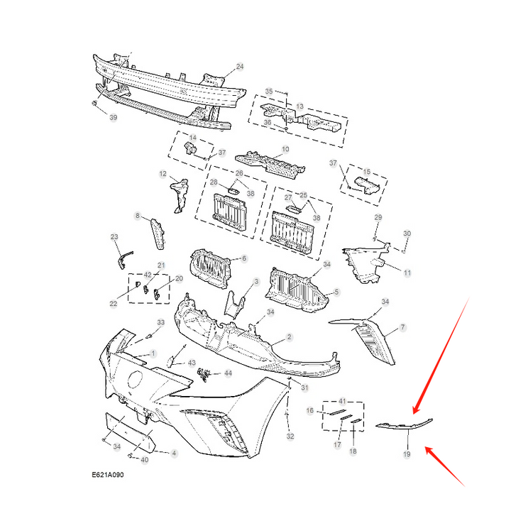 Front Bumper Trim Strip for MG4