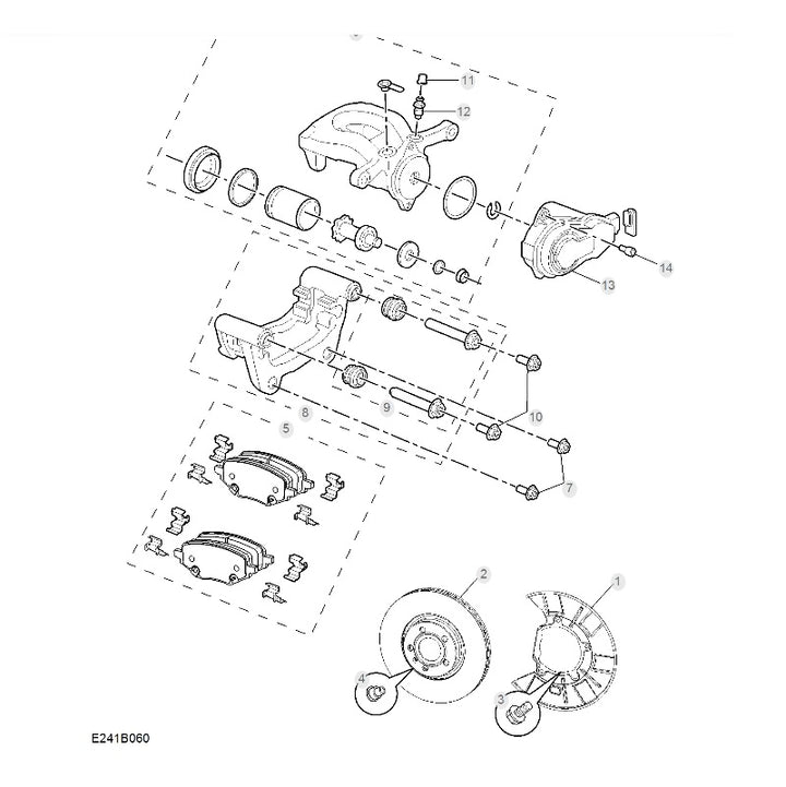 Front and Rear Brake Pad Set for MG HS