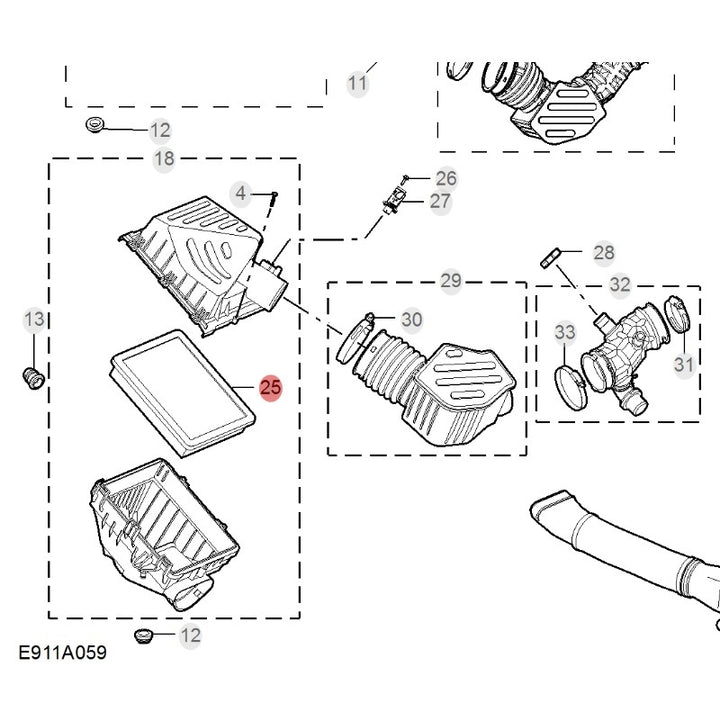 Élément filtrant de climatisation Grille de filtre à air pour MG HS