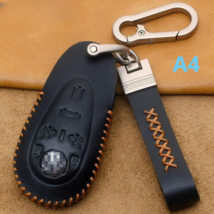 Leather Car Key Case Car Keychain for MG Cyberster