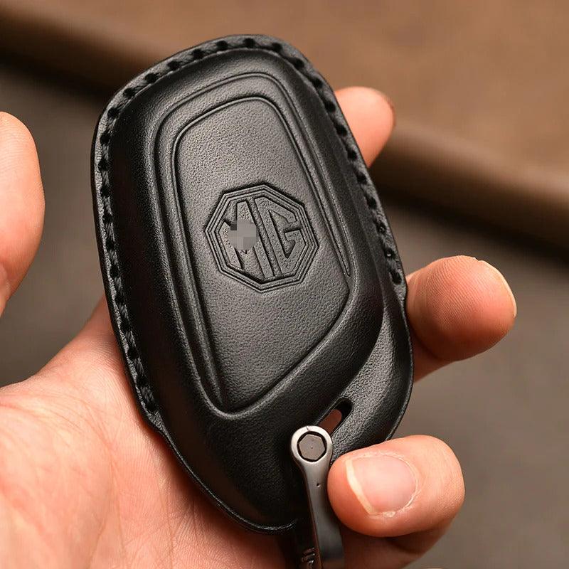 Leather Car Key Case Car Keychain For MG4 EV Xpower MF ZSEV MF HS PHEV