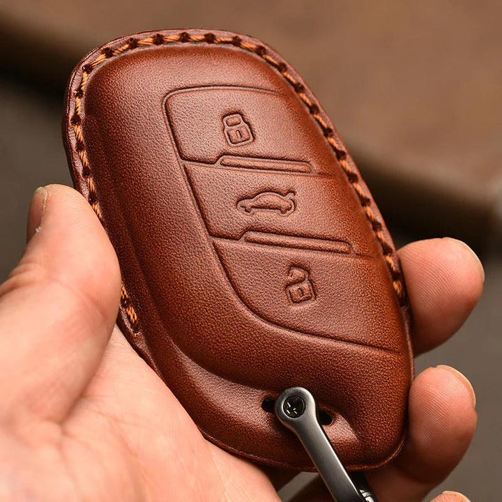 Leather Car Key Case Car Keychain For MG4 EV Xpower MF ZSEV MF HS PHEV