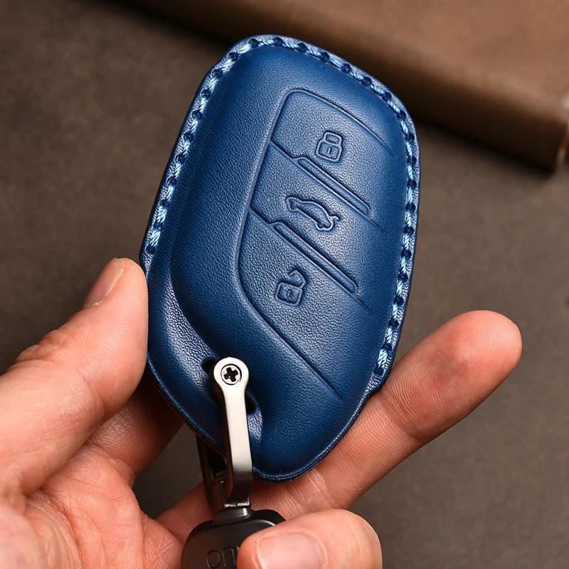 Leather Car Key Case Car Keychain For MG4 EV Xpower MF ZSEV MF HS PHEV