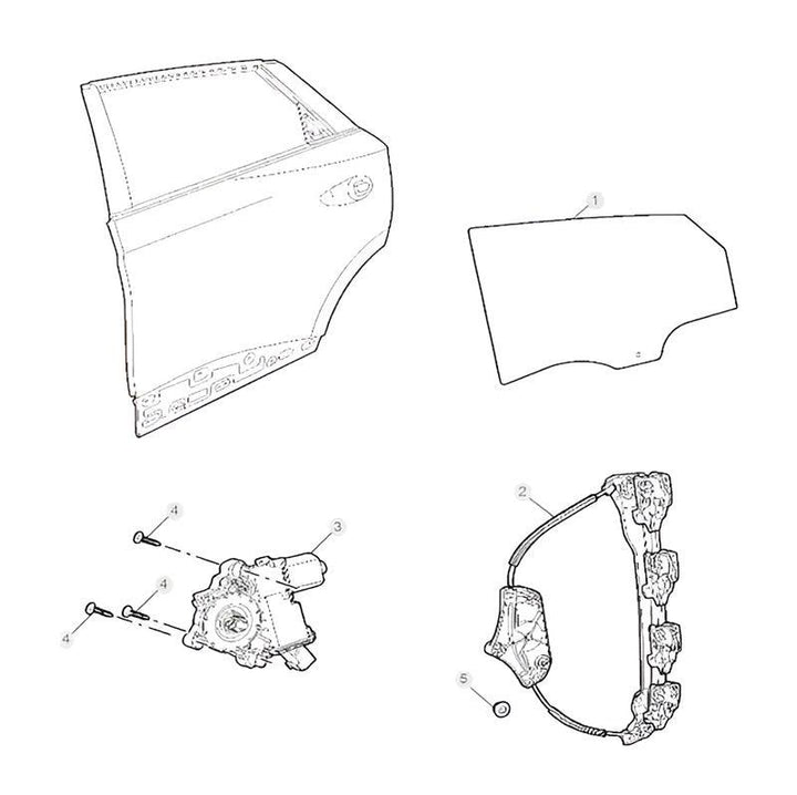 Rear Door Glass Lifter Assembly for MG4