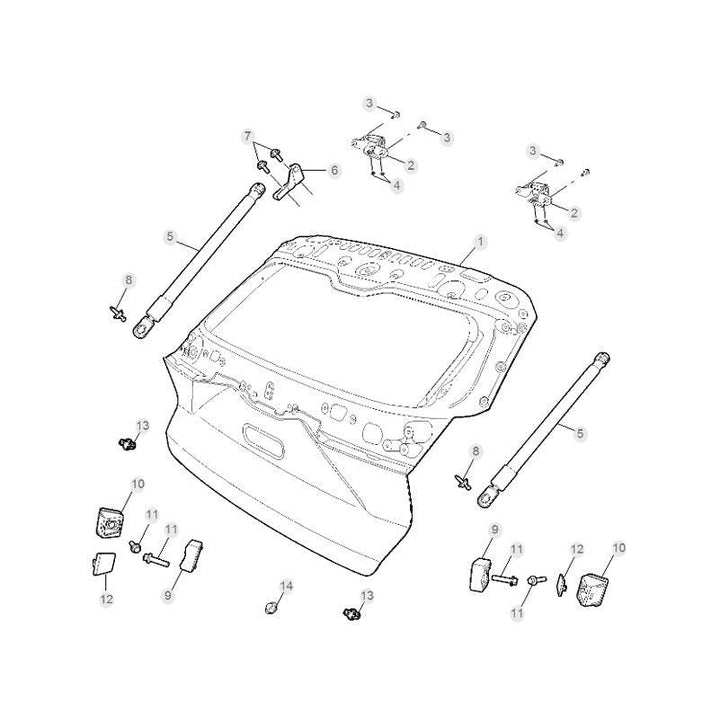 Tailgate Gas Spring & Hydraulic Spacer for MG4