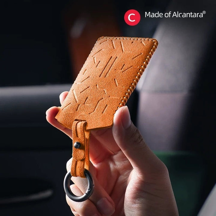 Suede Car Key Card Case Cover for MG IM6