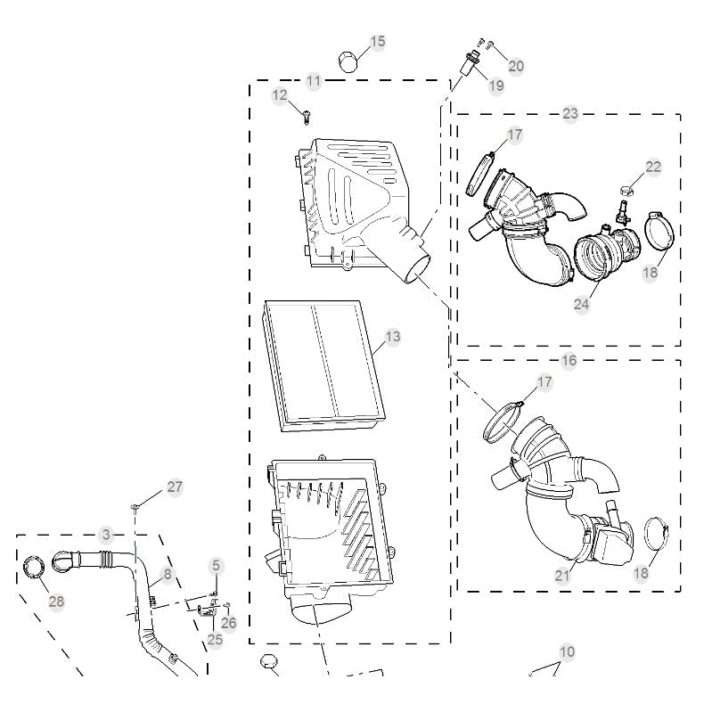 Élément filtrant de climatisation Grille de filtre à air pour MG HS