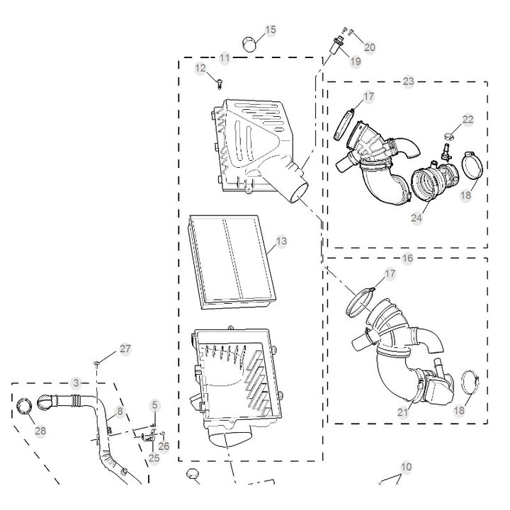 Élément filtrant de climatisation Grille de filtre à air pour MG HS