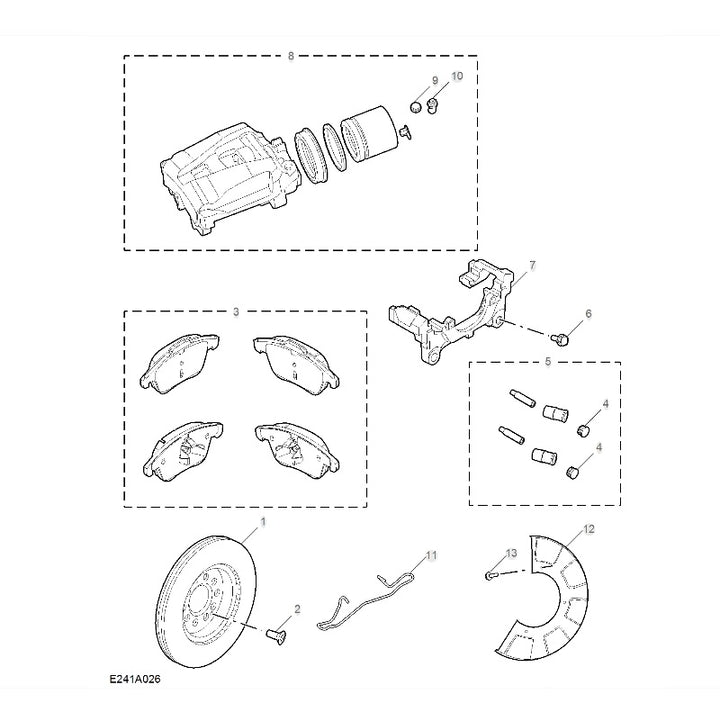 Front and Rear Brake Pad Set for MG ZS